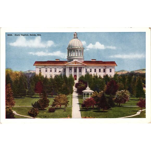 Vintage Postcard State Capitol Building Salem Oregon Pacific Novelty Co - Picture 1 of 2